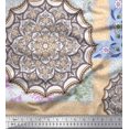 thumbnail image 1 of Soimoi Rayon Crepe Fabric Floral & Mandala Patchwork Print Fabric by the Yard 46 Inch Wide, 1 of 3