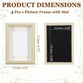 thumbnail image 2 of 4 Pcs Wood Picture Frames, 4 x 6 Inch Wooden Photo Frame, Photo Displays with Mat Glass Panel for Wall Tabletop Display, White Oak Color, 2 of 7