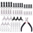 thumbnail image 1 of Braveheart 84pcs/Bag Zipper Repair Kit Zip Slider Rescue Universal Zippers Clothes Bag Tent Fix Plier Sewing Tool, 1 of 9