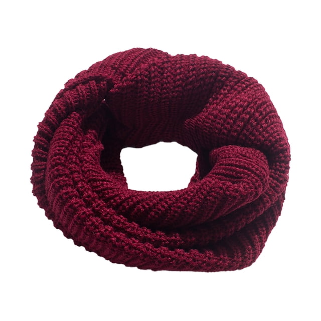 WEAIXIMIUNG Kids Winter Hats Womens Thick Knit Winter Two Loop Pullover Scarf
