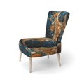 thumbnail image 3 of Designart « Gold Teal Abstract VORTEXs II » Fauteuil d'Appoint Rembourré à Motif Abstrait Doré - Fauteuil Moderne pour Chambre, 3 of 7