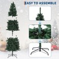 thumbnail image 4 of EDTara Pre-Lit Slim Artificial Christmas Tree, 6/7.5/9/12ft, Pencil Style with Remote Control, Hinged Construction & Metal Stand for Home, 4 of 9