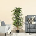 thumbnail image 2 of HOMCOM 5FT Artificial Ficus Tree for Indoor Decoration, 2 of 10