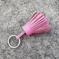 thumbnail image 1 of Keychain Decorative Keyring Leather Pendant Making Accessory Tassel Handmade Handicraft Key Chain Hanging Decoration Holder Purse Wallet Rose Red, 1 of 6