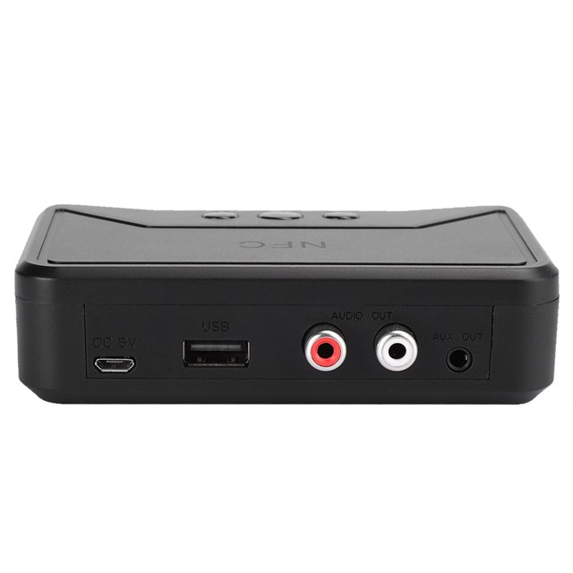 Support USB Lecture Récepteur NFC, Plug And Play Récepteur USB pour Haut-Parleurs, ABS Récepteur Sans Fil de Bureau, Adapté à Tous les Types de Haut-Parleurs Noir