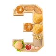 thumbnail image 4 of wycnly Number Tray Fruit Cheese Platter Vegetable Food Wooden Board Large 11.6in Fillable Frame Party Snack Serving Clearance, 4 of 5