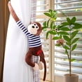 thumbnail image 2 of Brown 28 Inch Long Arm Plush Monkey Toy Stuffed Animal Soft Doll Hanging Decor For Childrens Room, 2 of 6