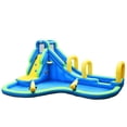thumbnail image 4 of Gymax Kids Inflatable Water Park Bounce House w/ Slide Climbing Wall Splash Pool, 4 of 10