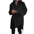 thumbnail image 1 of Birdeem Chemise Ajustée Ample pour Femme, Courte, devant, Dos Long, à Lacets, Manches Longues, Col en V, Haut/chemise, 1 of 5