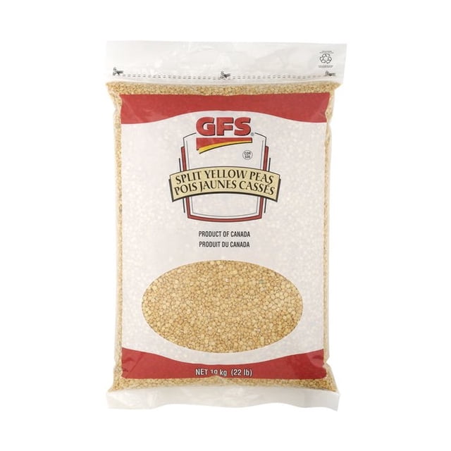 Gordon Choice Pois Jaunes Secs Cassés, Légumineuses Séchées de Qualité Supérieure pour Soupes et Ragoûts, Sac de 22,05 lb (10 kg)