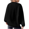 thumbnail image 4 of Pisexur Chandail en Molleton pour Femmes Décontracté Ample Automne Chandails en Molleton pour Femmes Couleur Unie Col Rond Chandail en Molleton Manches Longues Chemises pour Femmes Mode Chandail en Molleton Texturé Chandail Tops, 4 of 8