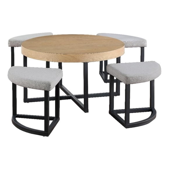 Pemberly Row Iron Modern / Contemporary Nesting Table in Black