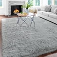 thumbnail image 3 of SUSUZI 5' x 7' Shaggy Area Rug, 2 Inch Thick Fluffy Plush Carpet with Non-Slip PVC Back, Soft Polypropylene Floor Rug for Bedroom Living Room Kids Room Home Décor, Gray, 3 of 8
