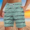 thumbnail image 4 of Soki Shorts de Plage Décontractés pour Hommes Shorts à Rayures en Liquidation, 4 of 5