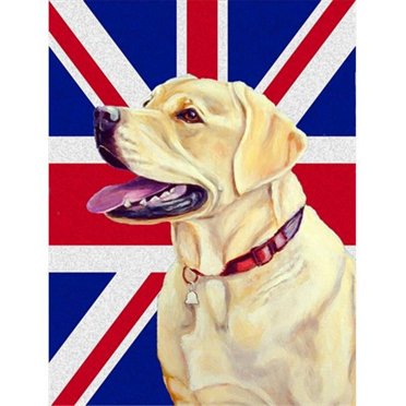 Carolines Treasures LH9490GF Labrador avec Drapeau Britannique Union Jack Anglais Drapeau Format Jardin