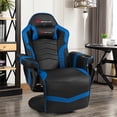 thumbnail image 3 of Goplus Fauteuil de Massage de Jeu Inclinable Chaise de Course Pivotante Bleu, 3 of 10