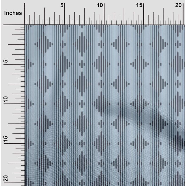 oneOone Silk Tabby Fabric Stripe & Diamond Geometric Print Sewing Fabric BTY 42 Inch Wide