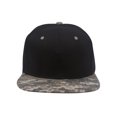 thumbnail image 2 of Top Headwear Flat Bill Adjustable Snapback Cap - Black/Digital Camo, 2 of 2