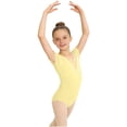 thumbnail image 1 of Girls' Solid Color Short Sleeved Round Neck Dance Practice Uniform Children's Jumpsuit in Medium and Large, 1 of 6