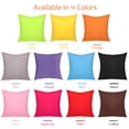 thumbnail image 5 of 2Pcs Decorative Solid Color Throw Pillow Simple Square Covers Cushion Case Indoor Living Room Outdoor Garden Shell Pillow Case for Car Sofa Bed Couch, 5 of 5