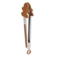 thumbnail image 2 of Holiday Time 10-Inch Tongs, Gingerbread Cookie Shaped, Brown, 2 of 9
