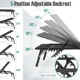 thumbnail image 4 of Gymax 2 Pcs Chaises Longues Inclinables Chaise Inclinable de Patio Pliante avec Dossier à 5 Positions, 4 of 10