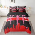 thumbnail image 2 of YST 7-Piece Cheerleader Comforter Set, Pink Glitter Stars Bedding, Lightweight, Full Size (7 Count), 2 of 4