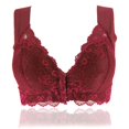 thumbnail image 5 of Cathalem Smooth Bras for Women V Neck Smooth Everyday Bras with Extender,Wine XXXXL, 5 of 5