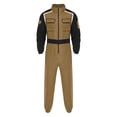 thumbnail image 3 of Sxiwei Mens Racing Driver Fireman Cosplay Jumpsuit Long Sleeve with Pockets for Themed Parties Khaki XL, 3 of 4