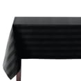 thumbnail image 2 of Hometrends Microfiber Stripe Tablecloth 60x84, Black, 2 of 6