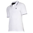 thumbnail image 2 of U.S. POLO ASSN. men's POLO avec Détails Contrastants - piqué, logo, Coton Extensible Blanc P (Petit), 2 of 3