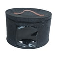 thumbnail image 4 of Hat Storage Box Storage Bin Hat Box for Clothes Closet Organizer Living Room Black Medium, 4 of 8
