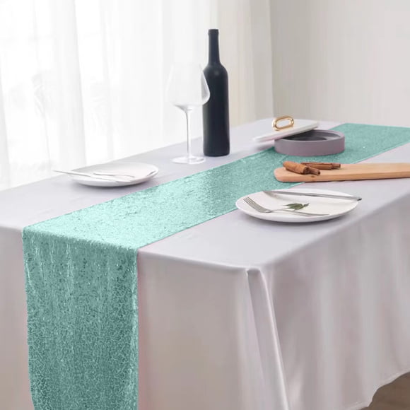 EARKITY Table Flag Glitter Wedding Glitter Table Flag For Wedding Parties 12x71 Inches In A Variety Of Colors