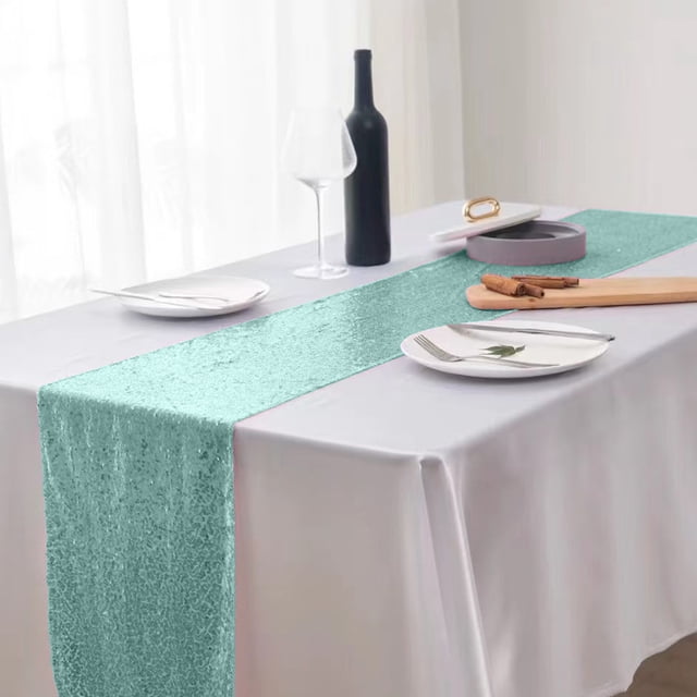TopLLC Home Decor, Room Decor, Wall Decor Table Flag Glitter Wedding Glitter Table Flag For Wedding Parties 12x71 Inches In A Variety Of Colors Polyester t able fl ag