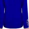 thumbnail image 5 of Penkiiy Blazer pour Hommes Mode Masculine Style Rétro Costume à Coutures Veste Brodée Dorée Manteaux Bleus, 5 of 5