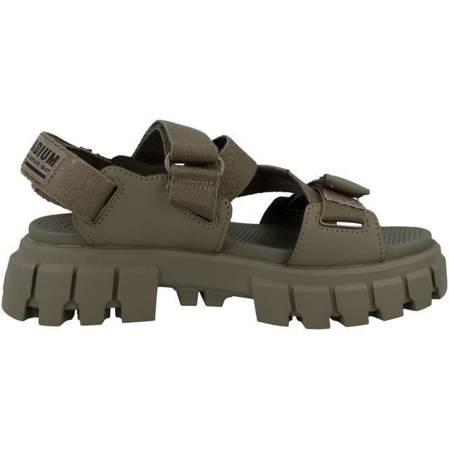 Palladium Sandale pour Femmes Revolt, Vert Poussiéreux, 9 m