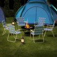 thumbnail image 4 of Gymax 4pcs Folding Beach Chair Camping Lawn Webbing Chair Lightweight 1 Position Blue, 4 of 9