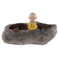 thumbnail image 3 of GROWTH TANK Mignon Pot de Fleurs en Résine Ornement de Bureau Moine, 3 of 9