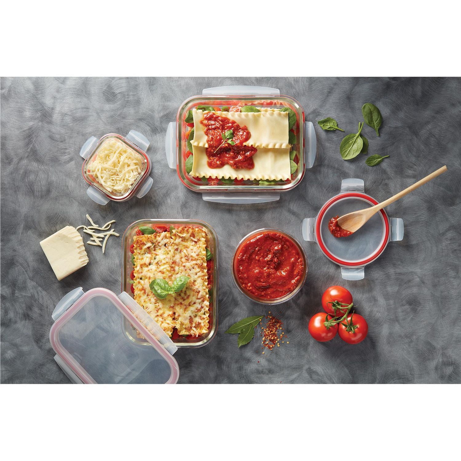 Starfrit LocknLock Glass Food Storage Container, Capacity of 17oz (500ml), Square