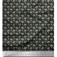 thumbnail image 1 of Soimoi Green polyester Crepe Fabric Leaves Leaves Decor Fabric Printed BTY 52 Inch Wide, 1 of 3