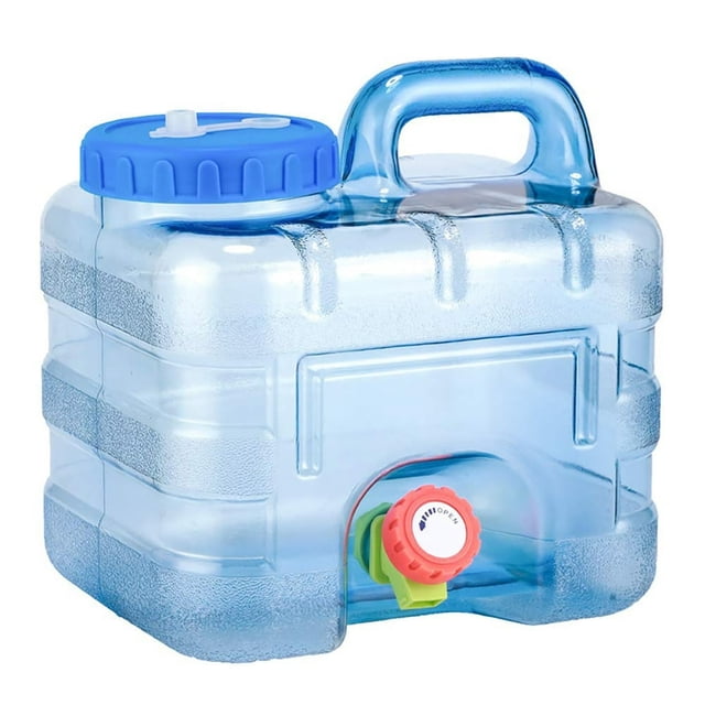 HLONK 5-22L Water Container with Faucet Portable Plastic Bucket with Faucet Easy to Clean BPA Free Drinking Water Holder Suitable for Outdoor Camping Party RV School Hospital Emer