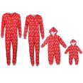 thumbnail image 1 of Ensemble de Pyjamas de Noël Assortis pour la Famille Combinaison de Nuit avec Capuche Pyjamas de Vacances Assortis pour la Famille, 1 of 6