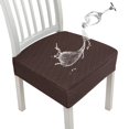 thumbnail image 3 of 4Pcs Waterproof Chair Seat Cover Seat Slipcover Stretch Jacquard Chair Seat Cushion Protector Cover Removable Wedding Banquet Square Chair Cover for Chair Home Kitchen, 3 of 11