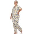thumbnail image 3 of White Mark Women's Tropical Short Sleeve Button-Down Pajama Set, 3 of 6