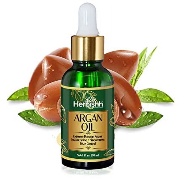 Herbishh Argan Oil-Pure Moroccan Argan Oil for Skin & Hair - Deep Nourishing with Anti-UV-30ml