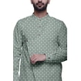 thumbnail image 3 of Atasi Designer Kurta Pajama For Men Printed Angrakha Kurta Set Summer Clothing, 3 of 3