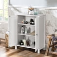 thumbnail image 4 of Gymax Armoire de Rangement de Salle de Bain à 2 Portes pour Plancher, Organisateur Gain de Place avec Tablette Ajustable, 4 of 10