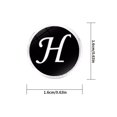 thumbnail image 4 of fastboy 1 Pair Men's Letter Cufflink Wedding Formal Initial Alphabet Stainless Steel Cufflink, Letter H, 4 of 7