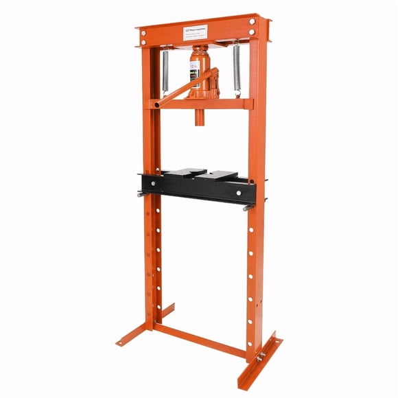 12 Ton Hydraulic Shop Press – H-Frame Garage Floor Press with Adjustable Working Table Height & 2 Steel Plates – Heavy-Duty Hydraulic Jack, Ideal for Auto Repair, Metalworking, DIY