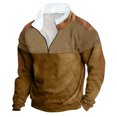thumbnail image 1 of Rbaofujie Chandail à Col Rond pour Hommes Mode Hommes Hiver Fermeture Éclair Hauts Décontractés Manches Longues Chandail à Col en V Chandails de Course pour Hommes, 1 of 3
